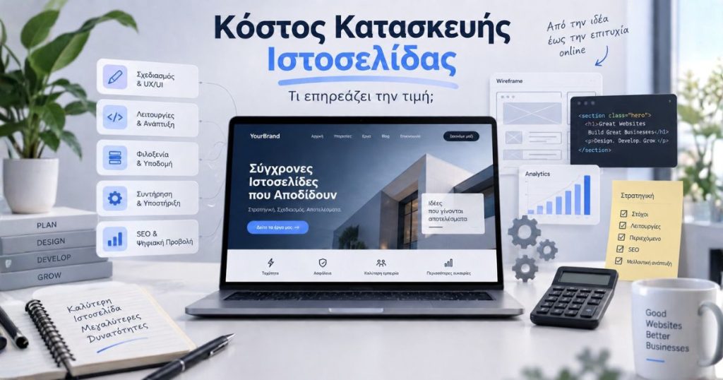 Κόστος Κατασκευής Ιστοσελίδας